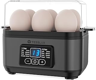 Tesslux Electric Rapid Egg Cooker, 6 Egg Ca...