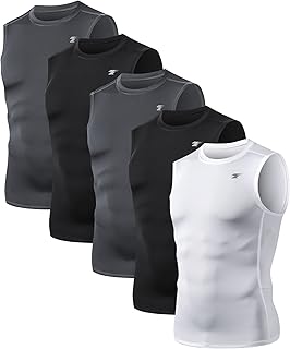 TELALEO 5 Pack Men's Athletic Compress...